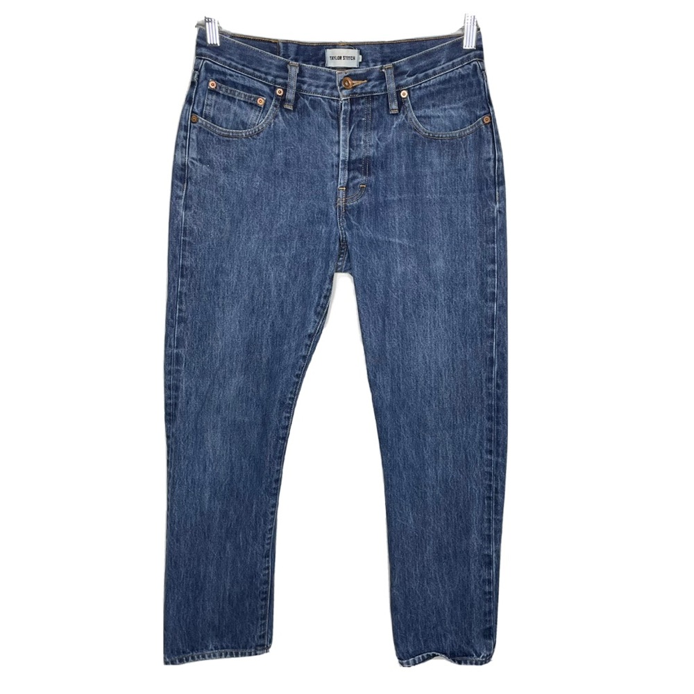 Taylor Stitch Democratic Button Fly Blue Jeans 100% Cotton Mens Size 31 x 28